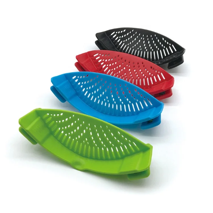 durable Silicone food strainers clip on colander fits All Pots and Bowls