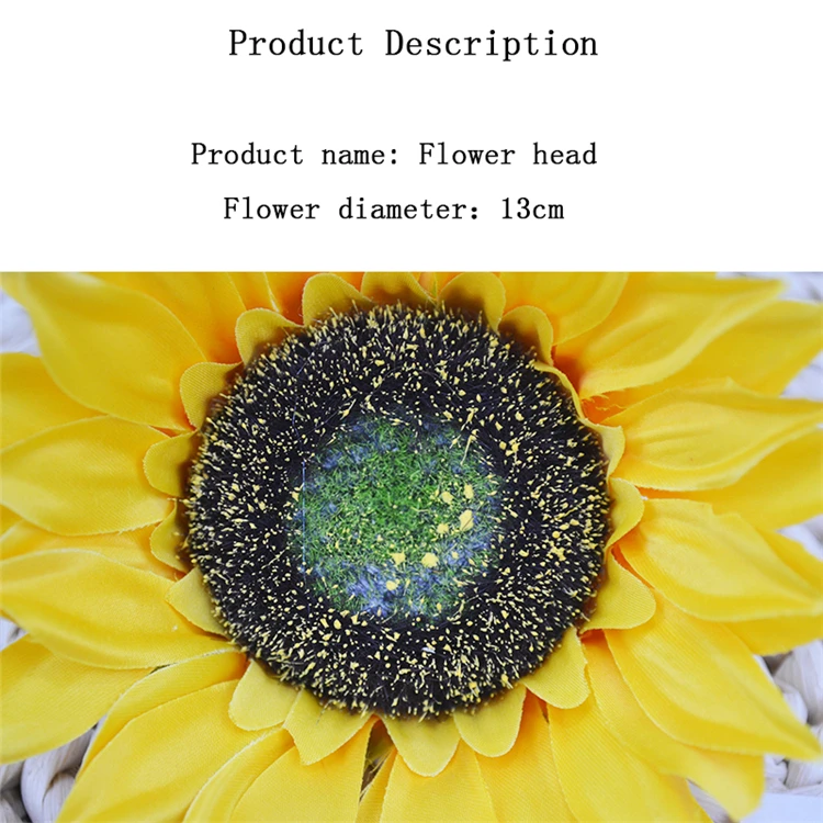 Высококачественные подсолнечные головки искусственные растения цветы