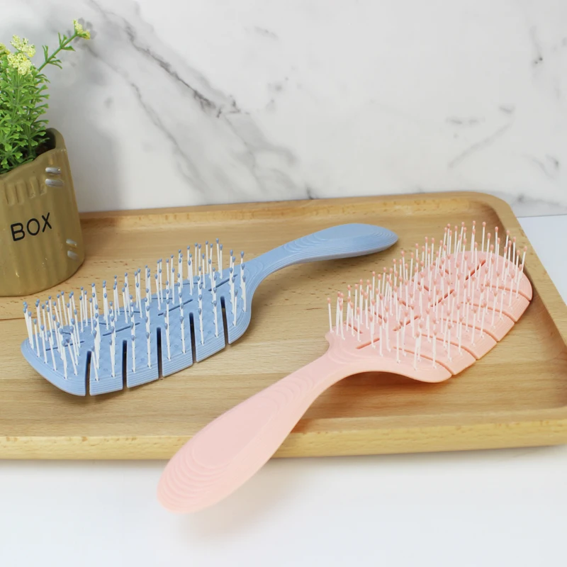 new arrivals Leaf Shape Detangling Hair Brush Wet Dry Hairdressing Styling Hair brush with Nylon Teeth cepillo para el cabello