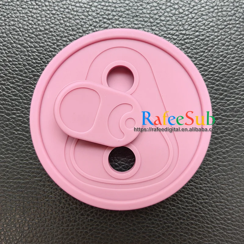 New 16oz 16 oz Glass Beer Can Cup Tumbler Accessories Waterproof Leakproof Color Silicone Lids with Wide Straw Hole