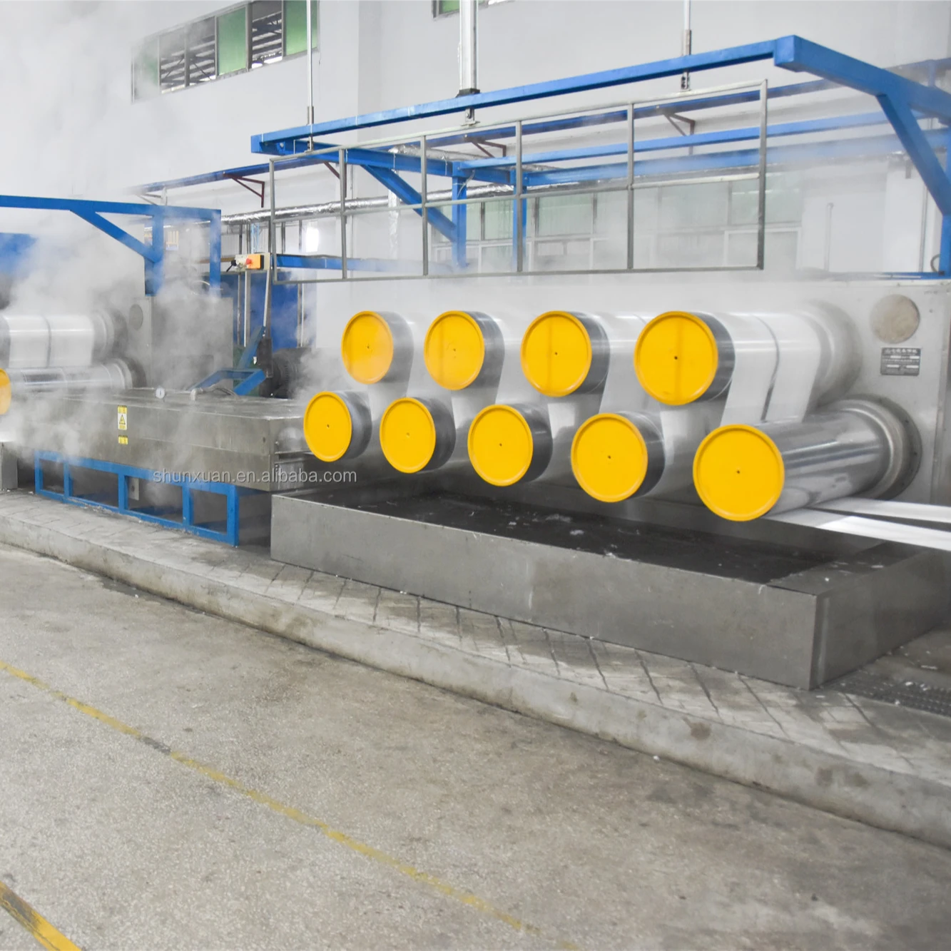 PET bottle recycled line PSF line bottle to flakes to staple fiber