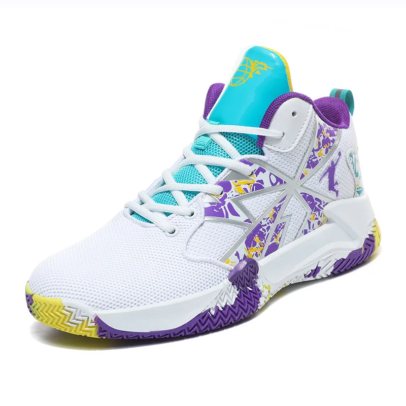 Wholesales Outdoor OEM Basketball Trainers Shoes Knit Running Men Jogging Sneakers