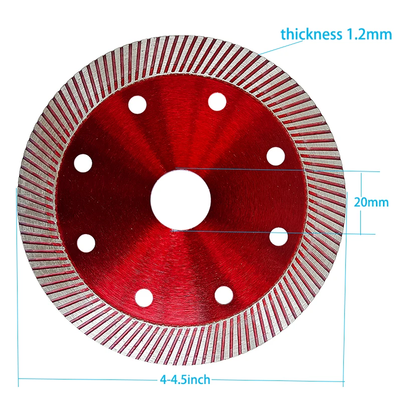 Strength 105 106 110 mm Circular mesh diamond disks cutting saw blade For Porcelain Tile