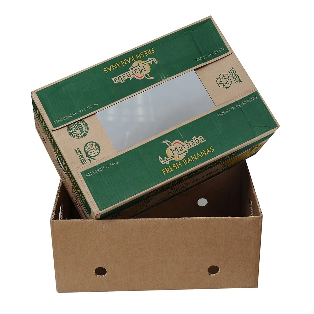 The Factory Manufactures High Quality Corrugated Hard Fresh Fruit And Vegetable Cardboard Banana Boxes For Fruit Transportation