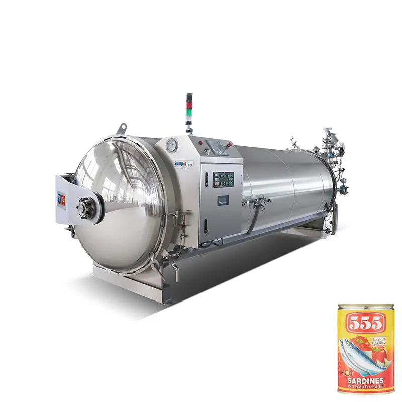 Chinese factory price wholesale canned sardine sterilizer water spray retort autoclave