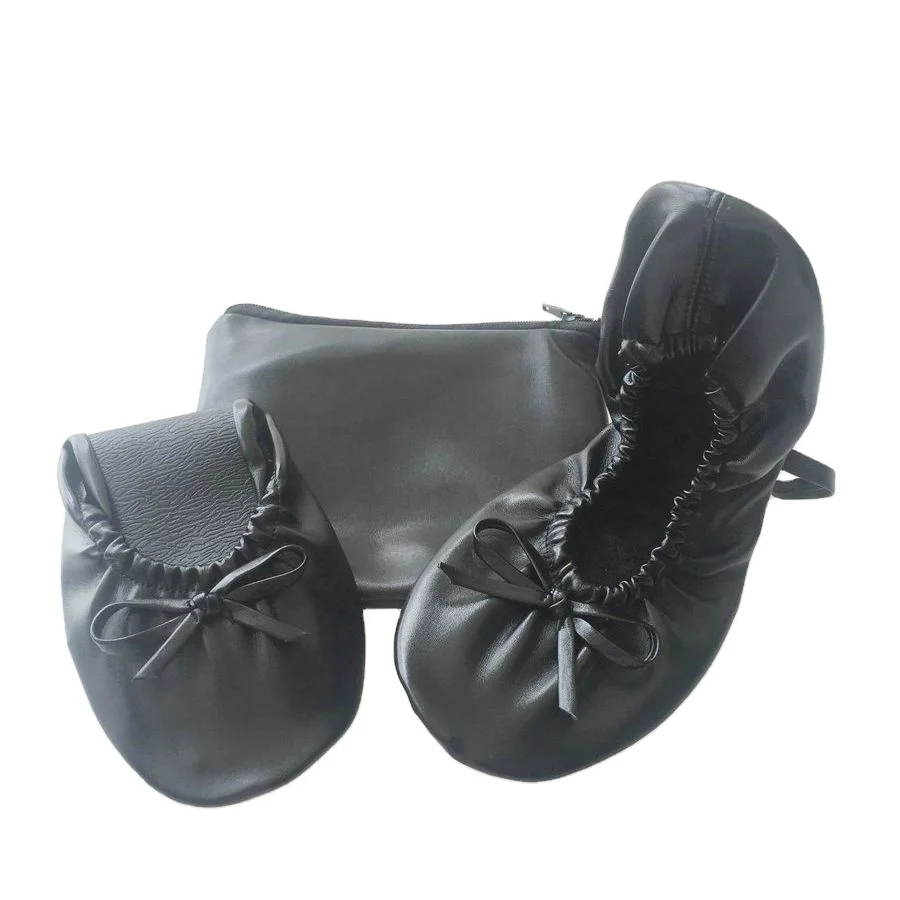 Cheap flexible sole women roll up ballet flats party shoes for vending machine