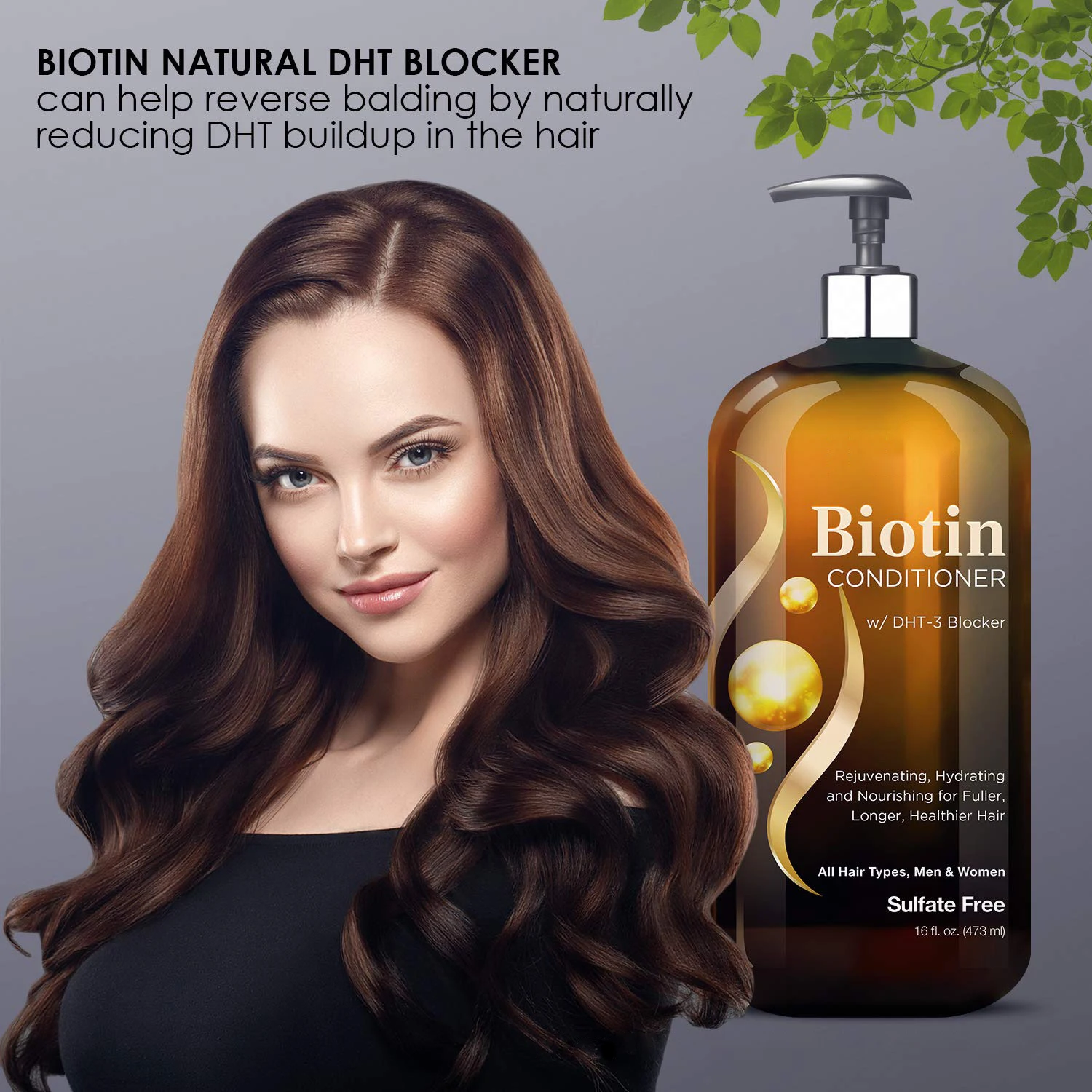 Biotin шампунь-кондиционер для роста волос шампунь истончения утолщение формула против выпадения мужчин и женщин