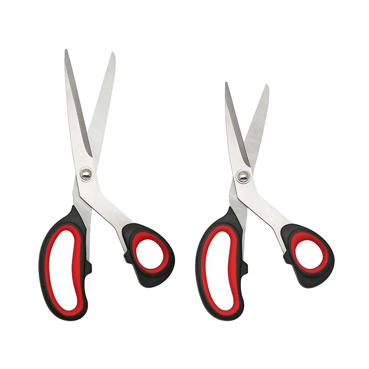 Multipurpose 2 Pack Scissors Set Office Scissors Household Sewing Tailor Scissors With Soft Grip Handle For Home Office Kitchen