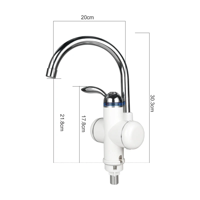 2022 Wall-Mounted  Power Instant Electric Water Heater Faucet China Manufacturer Plastic Housing EU Plug Household Hotel Use