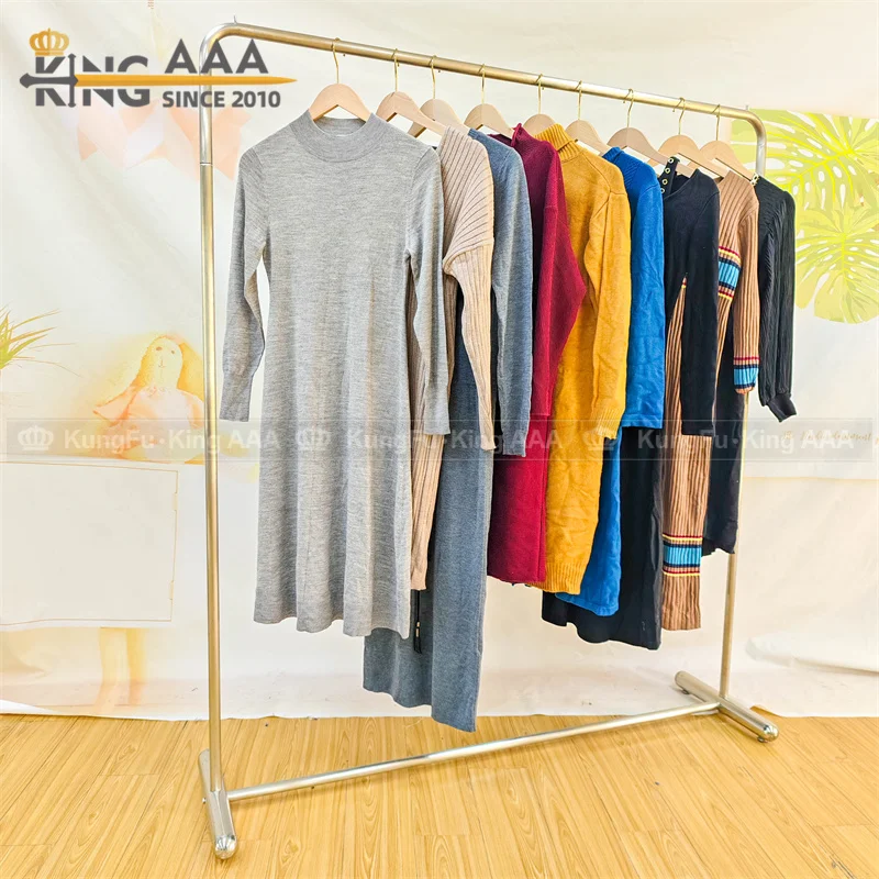 KINGAAA woolen knit dress bal used clothes premium used clothes used sweaters second hand clothing designer clothes