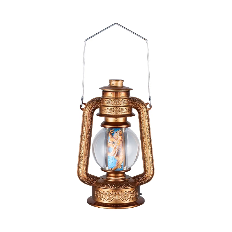 New lighter cigarette electronic oil and electricity dual-purpose retro horse lamp lighter for cigarette