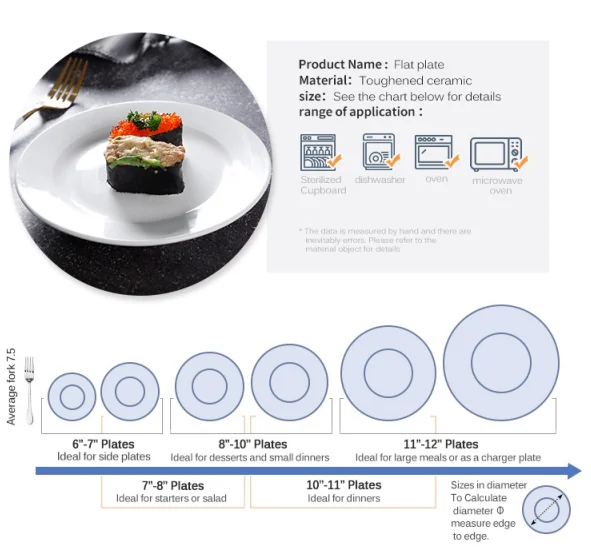 Wholesale Cheap Hotel Ceramic Plate For Restaurant Porcelain Dinner Plate Dishes Set China Ceramic Dinnerware Plate Set