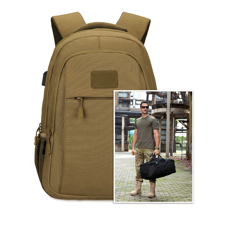 Waterproof 600D Oxford Camping Trekking Hunting Tactical Backpack MOLLE Bag Hiking Daypacks With Power Charging