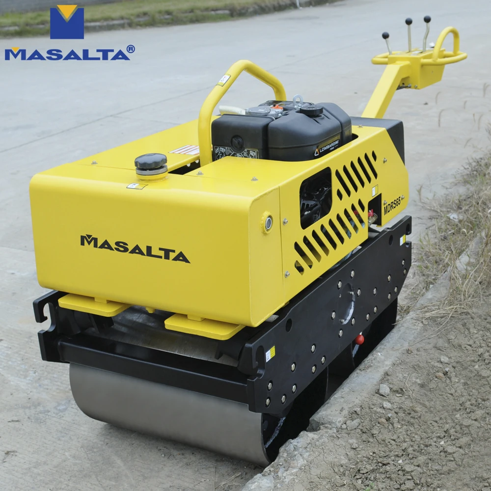 Masalta Double Drum Small Diesel Road Roller Pavement Compaction Petrol, Diesel with Lombardini Engine Provided 0-4km/h POCLAIN