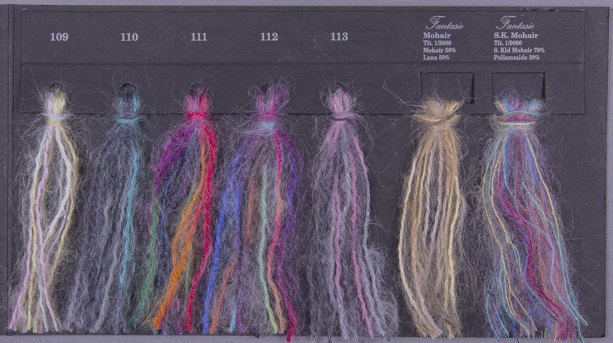 Made In Italy High Quality Campolmi Filati Brand Texturized Dyed Warm 50% Wool 50% Mohair Fancy Yarn