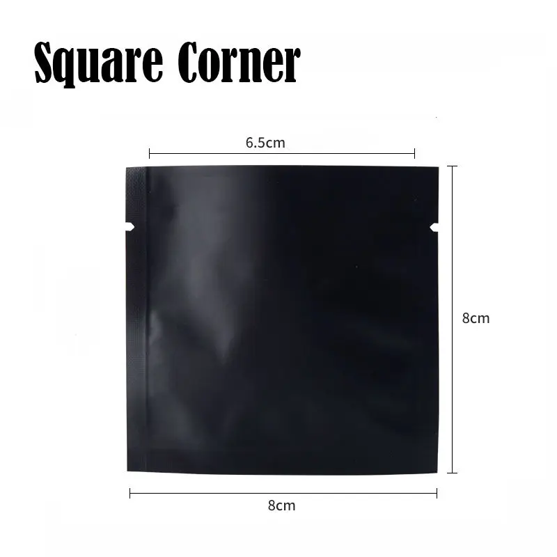 3-Side-Seal Sample Sachets For Packaging Tea Plastic Aluminum Foil Laminated Heat Seal Coffee Three Side Seal Bag Pouches