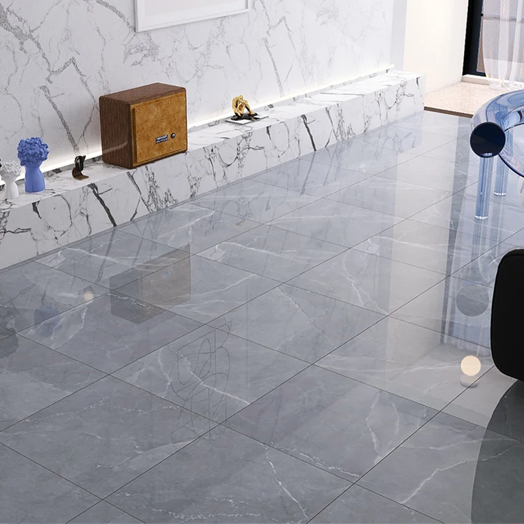 Glazed Marble Full Body Bathroom Floor Tiles 600x600 With Interior Bathroom Flooring Balcony Grey Color Porcelain Tile Flooring