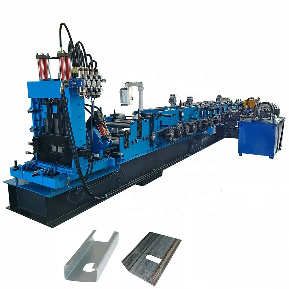 Steel Structure Profile Former Metal Aluminum Auto Size Changeable Steel Frame C Z Channel Cold Roll Forming Machine