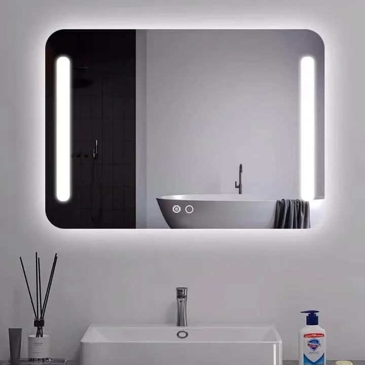 SAIRI 2021 Large Smart Demistable Led Make Up Mirror Light Fog Free Shower Led Mirror Bathroom For Hotel
