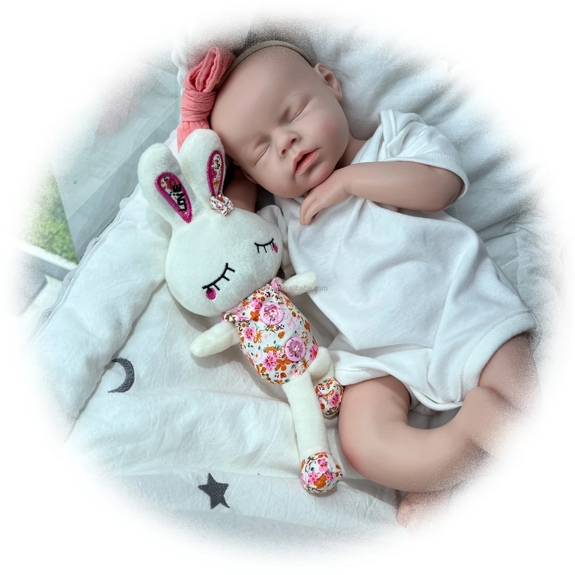Bebe Reborn 18Inch 2455G High Quality Full Soild Silicone Reborn Dolls Closing Eyes Lovely Girl Gift Baby Toys
