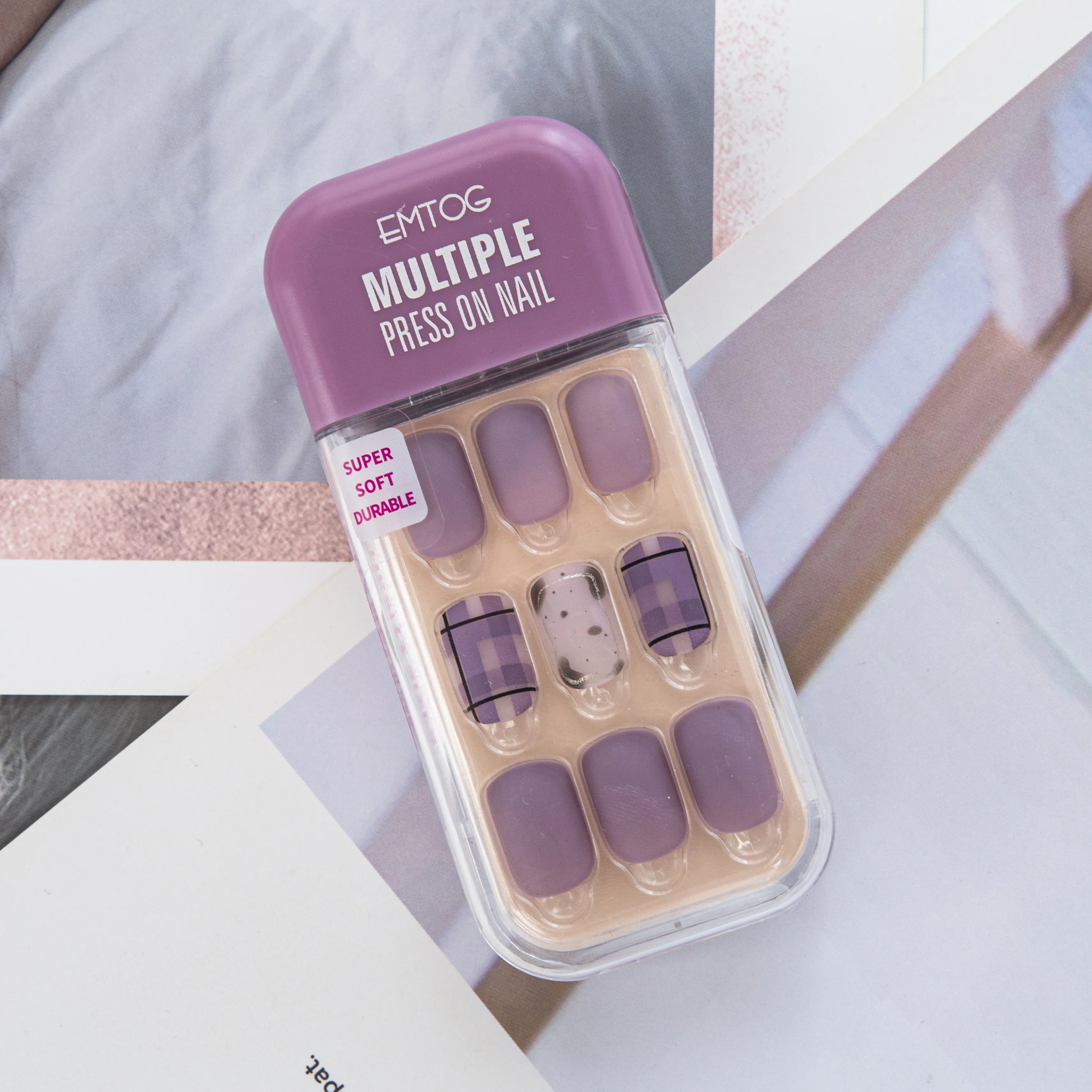 Custom Press On Nails Wholesale Artificial Fingernails High Quality Bulk with Nail Packaging Box