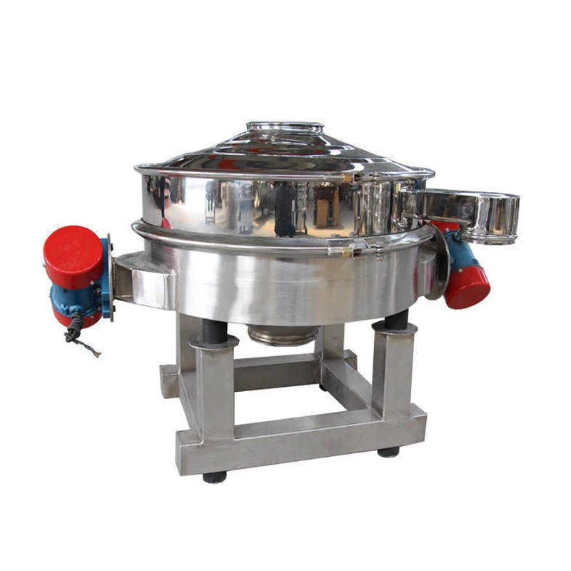 Low profile direct discharge separator machine for tea starch flour sugar