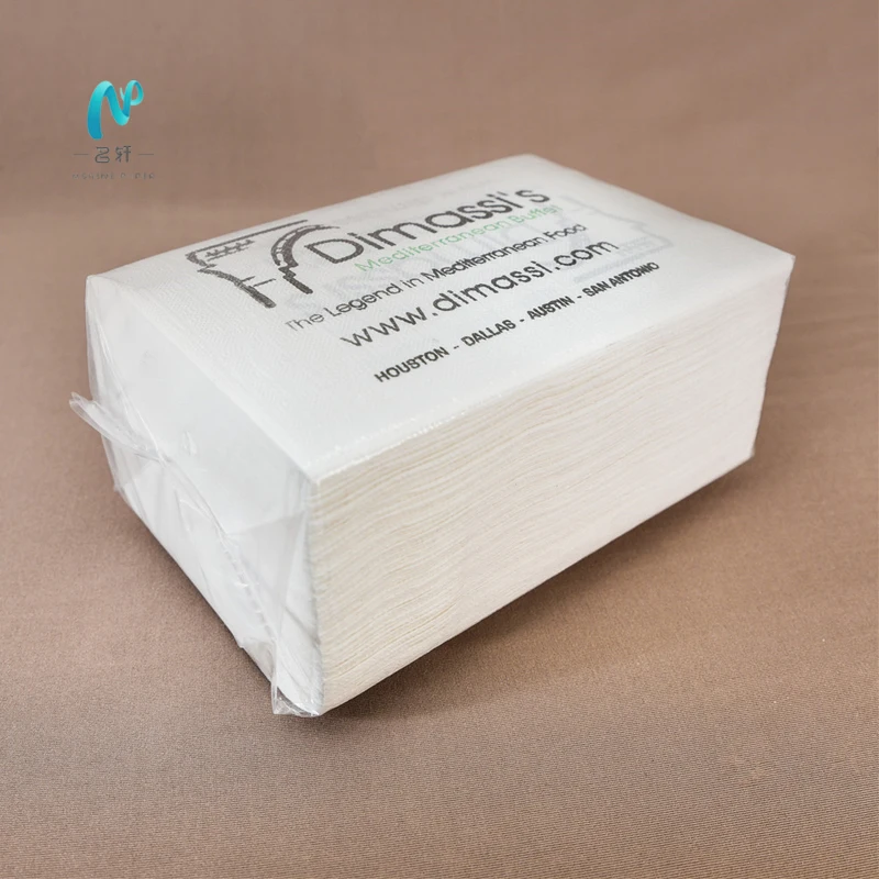 paper napkins factory custom printed dispenser interfold  napkins 16*21cm V fold  500pcs/12pack white&brown virgin pulp&recycle