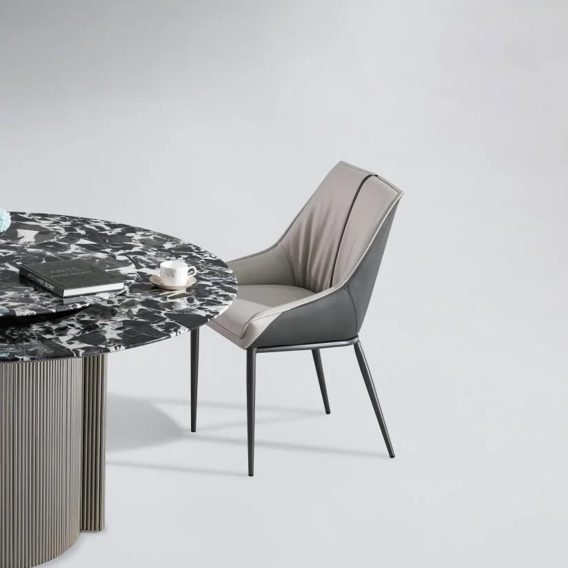 Cheap modern black and white elegant round dining room set 4 chairs contemporary rotatable dining tables set