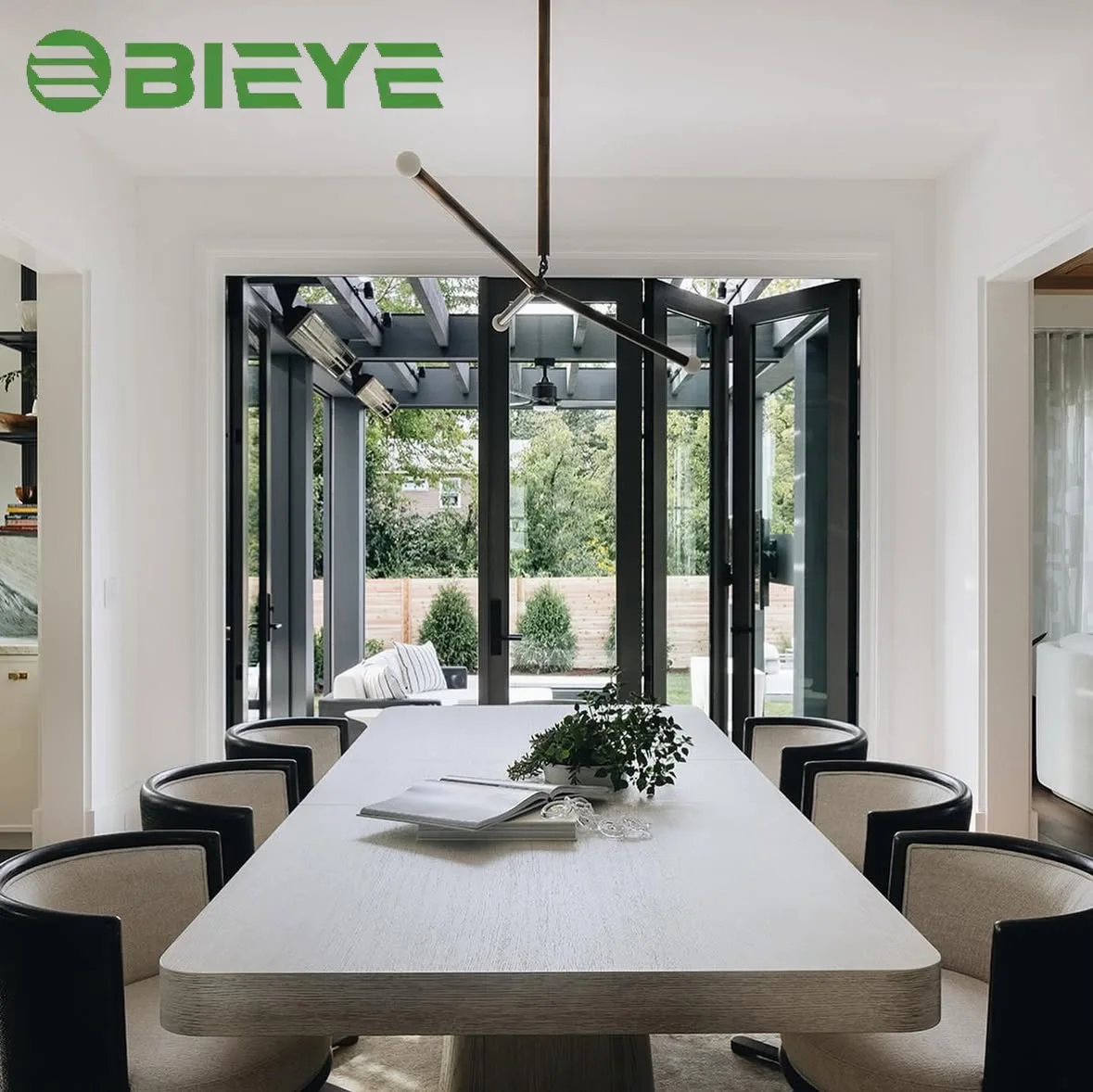 Modern Durable Aluminum Folding Entrance Door Space-saving Aluminum Alloy Folding Door Japanese folding doors
