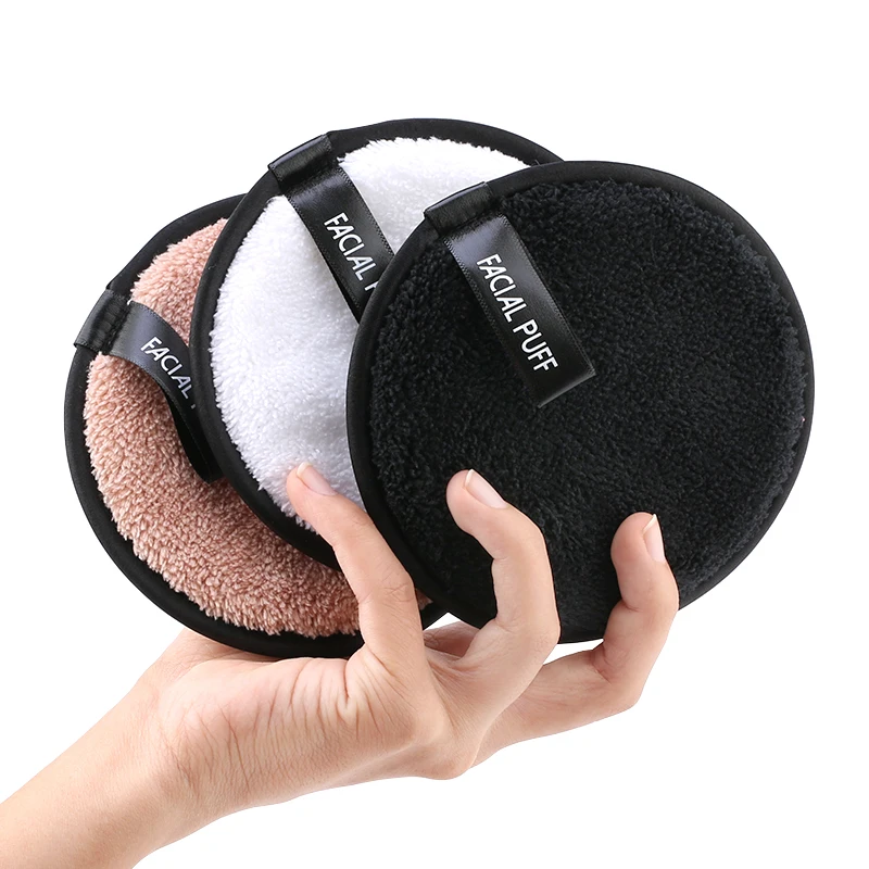 
Zero Waste Cotton Rounds Washable Bamboo Reusable Cotton Pads Face Makeup Remover Pads Cleaning Facial Make up Pad Bag 