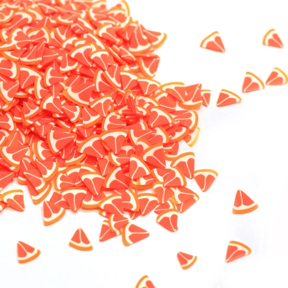 
Fruits Polymer Hot Soft Clay Sprinkles Plastic Mud Particles Peach Lemon Red Pomelo Hami Melon Slice For Diy Craft 