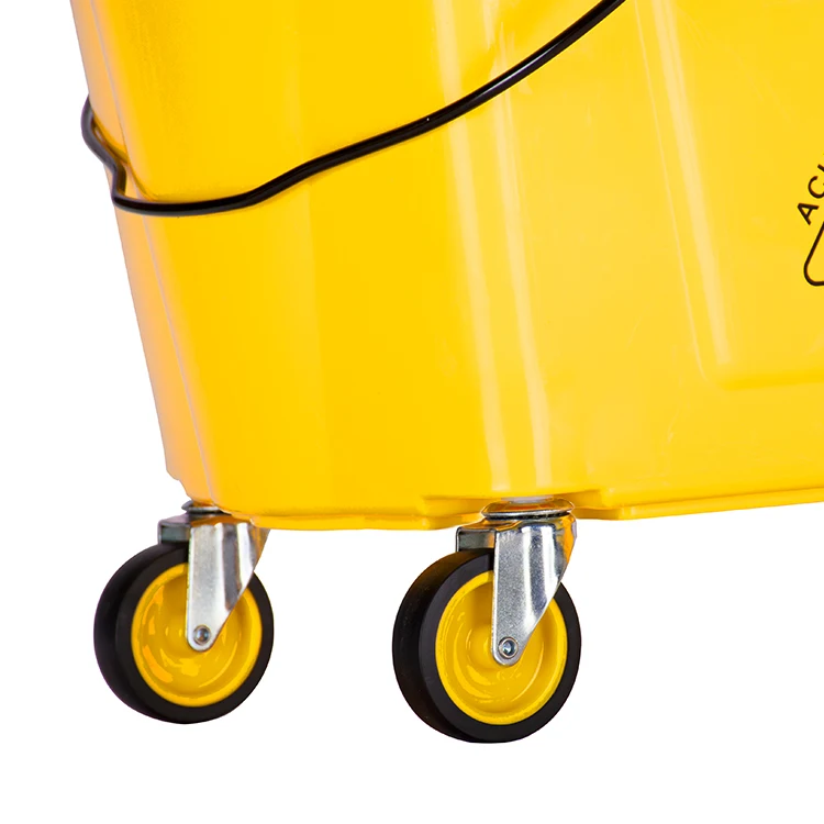 Коммерческий пластиковый боковой пресс, желтая швабра, ведро для отжима, оптовая продажа