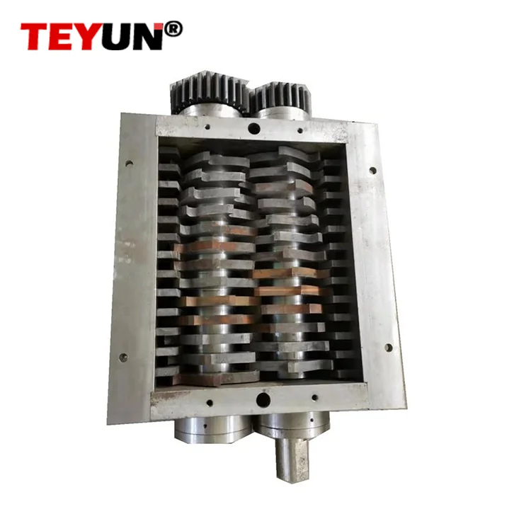 Best quality used waste metal crusher rubber double shaft pallet shredder for sale