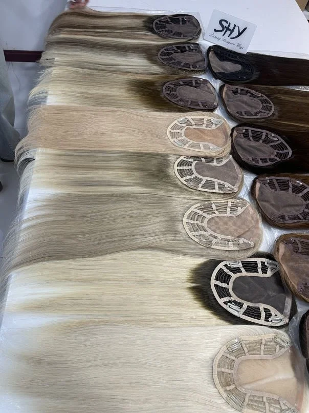 2024 SHY Hot Sale Fine Mono Lace Front Swiss Lace 6*7 Size 16 Inches Mono Hair Patch Toppers For Women