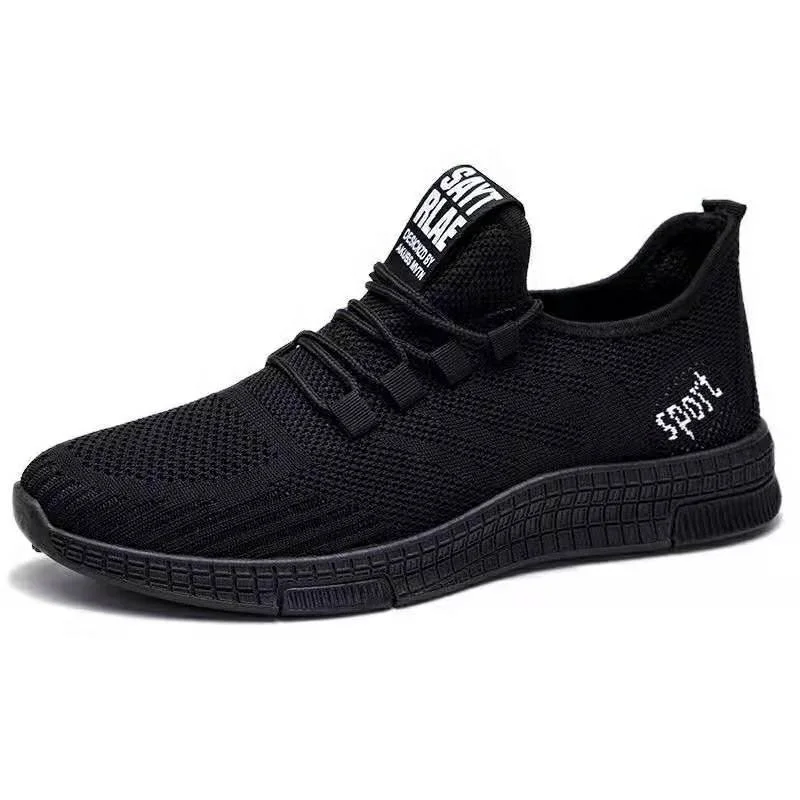 new fashion breathable mesh upper material soft elastic band sport shoes casual cool men shoes and running sneakers