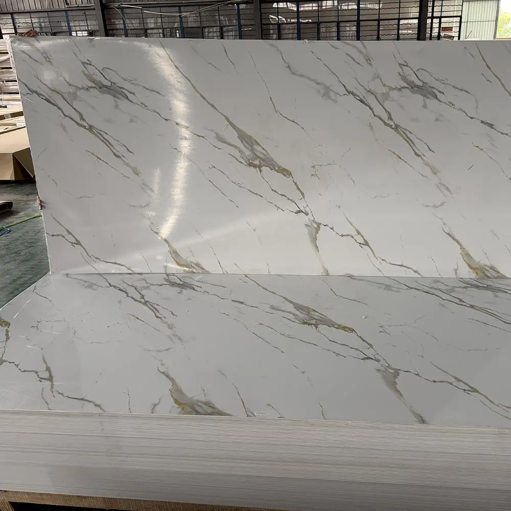 Factory Price Wall Material Pvc Sheet Decorative Stone Wall Panels Pvc Sheet For Kitchen Cabinet