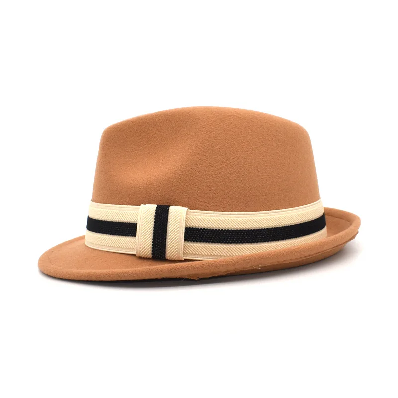 High Quality 12 Color Classic Stylish Unisex Wool Felt Trilby Hat Snap Brim Fedora Hat For Man