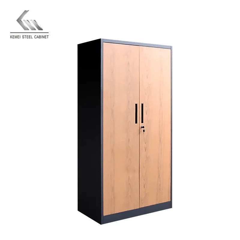 
Factory clothes storage metal 2 door cabinet Kd wardrobe sports steel locker 