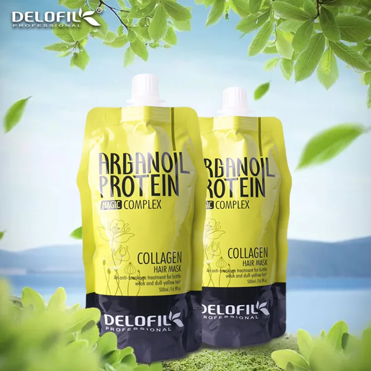 DELOFIL Private Label Salon Hair Care Collagen Argan Oil Brazilian Protein Hair Mask For Hair Treatments