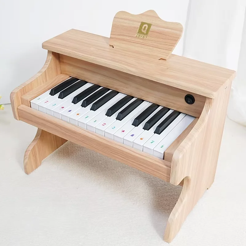 Kids Piano Musical Toys Wooden MINI Piano Keyboard 25 Key Playable Toy Musical Instruments Toddler Piano Toys