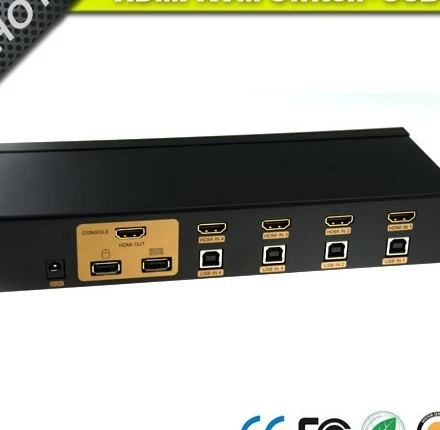 HD MI2.0 KVM переключатель 4HD MI порты клавиатура мышь 18