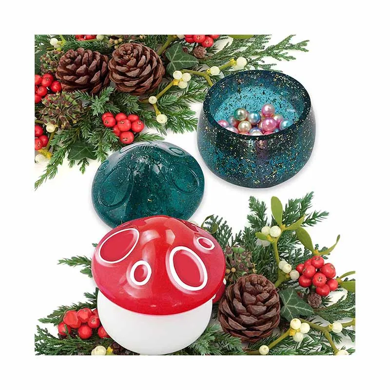 Silica gel mold epoxy resin technology mushroom jar mold is suitable for DIY storage box