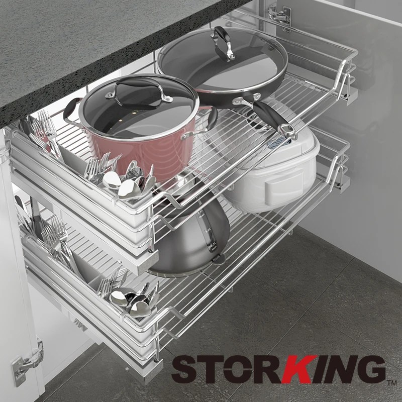 
Factory supplier home storage drawer kitchen wire basket 