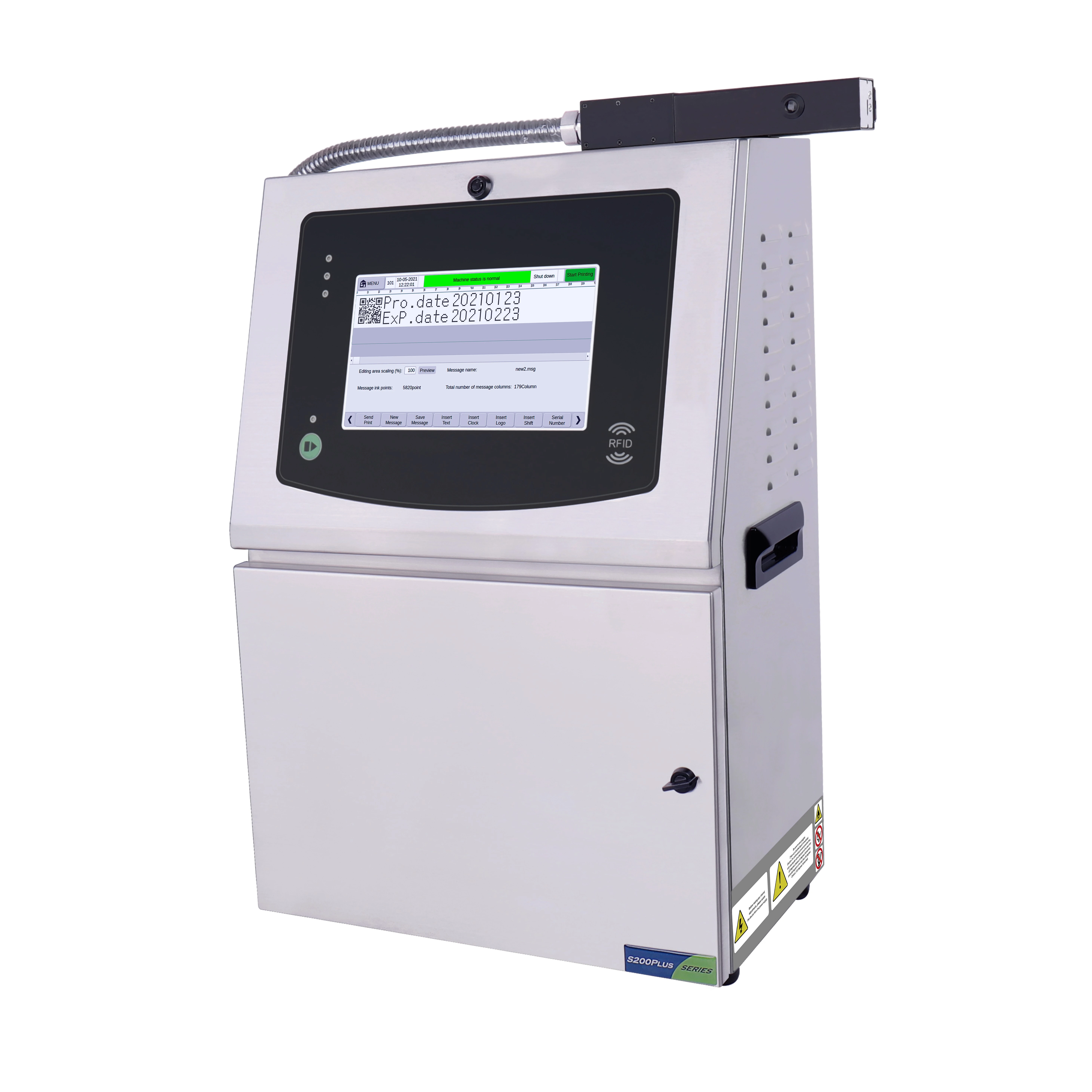 DOCOD OEM/ODM S200 plus серия струйный принтер с емкостью для чернил непрерывный cij этикеток на трубе