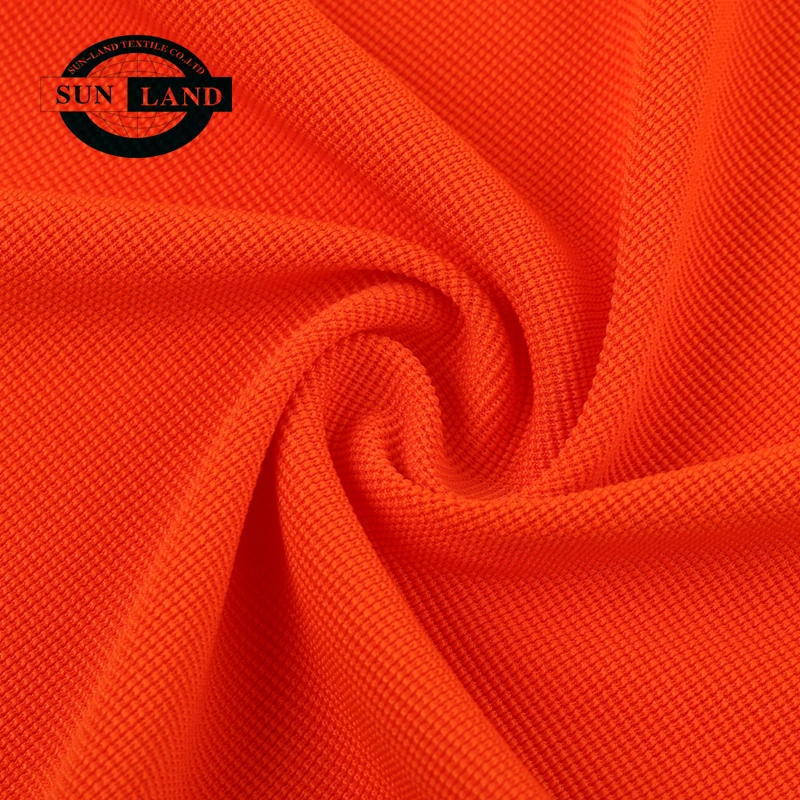 orange stock rts sports motobike work safety knit glov e s 97% polyester 3% spandex ottoman rib fabric