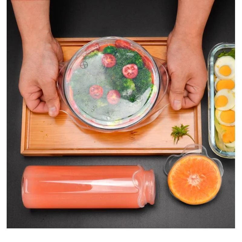 BPA Free Food Grade Silicone Lid Improved Grip Sealer Silicone Stretch Lids Reusable Silicone Lid Bowl Covers