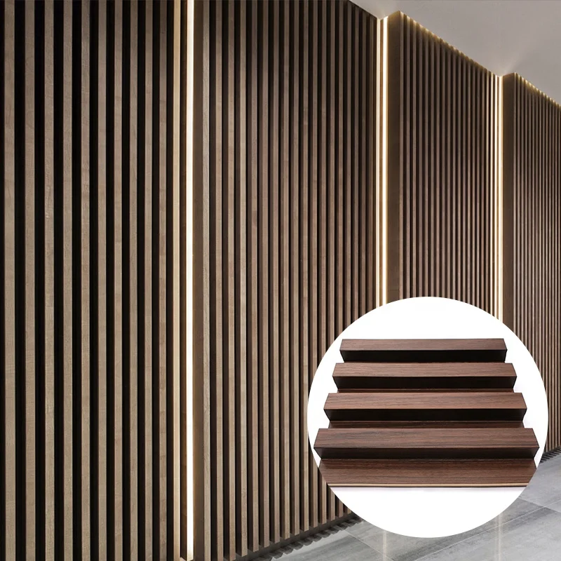 Indoor WPC Wall Panel 3D Wood Plastic Composite Wall Panel