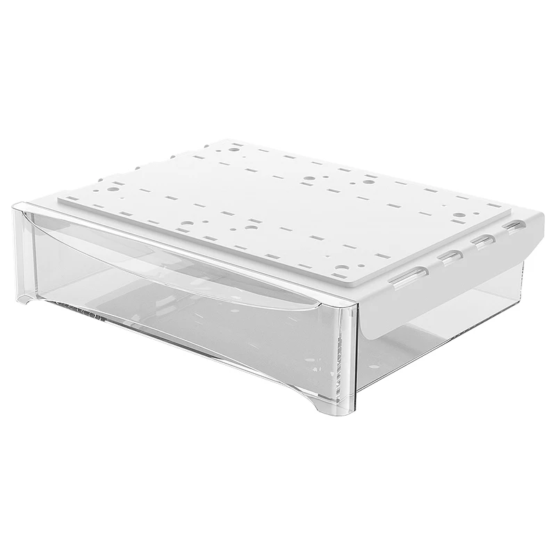 self-adhesive Desktop Organizer  small hidden plastic under desk cabinet for storage Attachable  Under Desk Storage