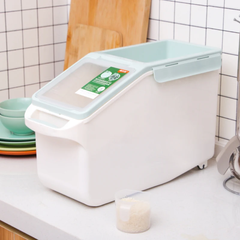 Food Cereal Grain Rice Candy Plastic Storage Container Box Kitchen Cereal Rice Storage Container Organization