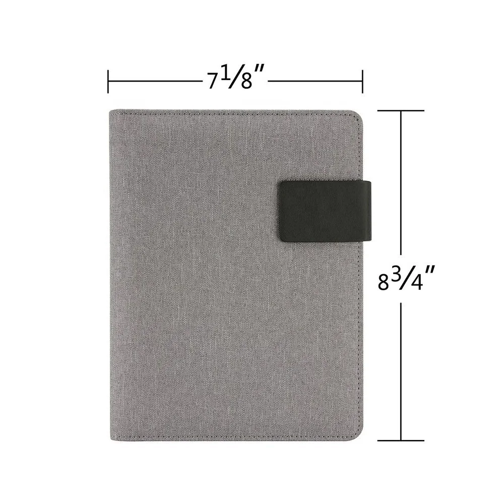 Custom Newest A4 A5 A6 A7 Leather Canvas Portfolio Folder For Ipad And PU Diary&Journal PU Leather Notebook